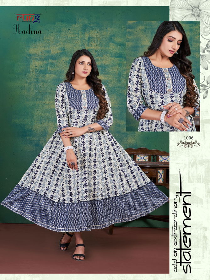 Rachna By Rung Cotton Printed Kurtis Catalog